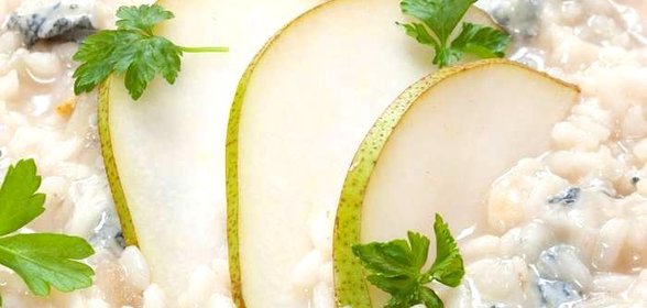 Ризотто с горгонзолой и грушей