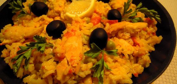 Паэлья с курицей
