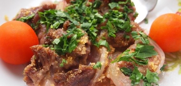 Салат с авокадо и креветками