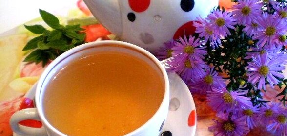 Шиповниковый чай с мятой и калиной