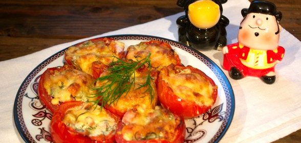 Помидоры с сыром в духовке