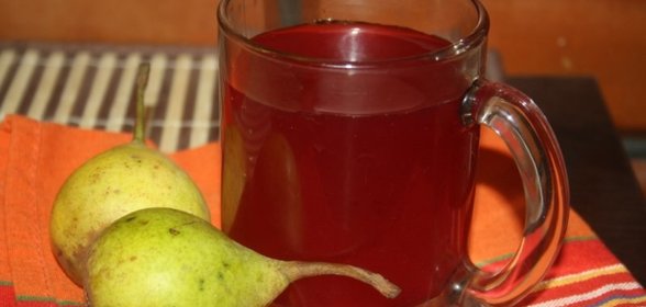Яблочно-грушевый компот с ежевикой