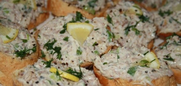 Бутерброды с печенью трески