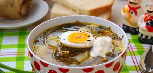 Суп с морской капустой и зелёным горошком