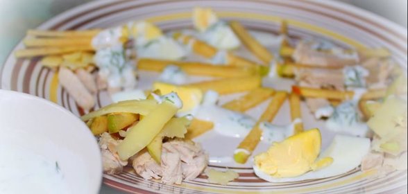 Салат с курицей Для кормящих матерей