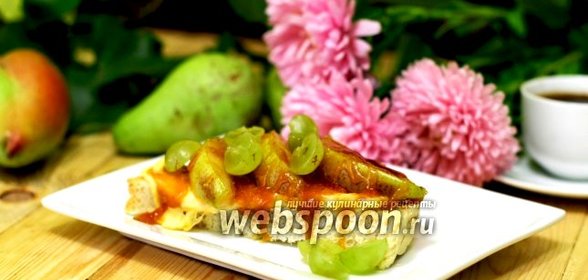 Тосты с карамелизированной грушей и карамелью