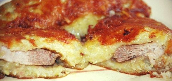 Мясо в картофельной корочке