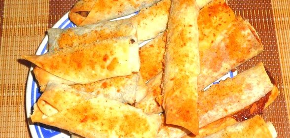 Печенье из лаваша с маком и яблоком