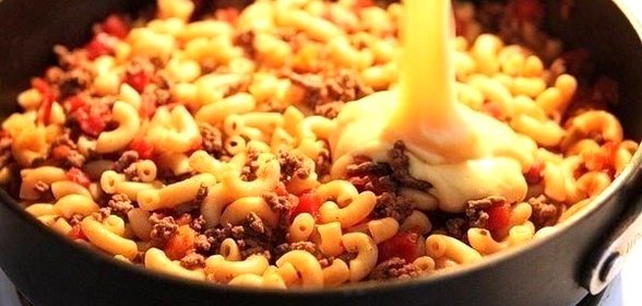 Макароны «Чизбургер»