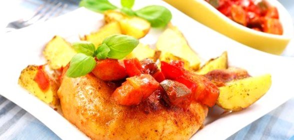 Курица с томатами по‑кавказски