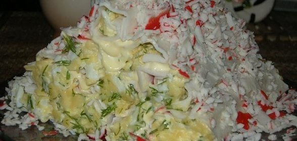 Салат Горка крабовая