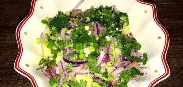 Картофельный салат с сельдью