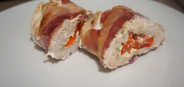 Куриный рулет с сыром и болгарским перцем