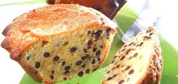 Кекс с оливковым маслом и тертым шоколадом