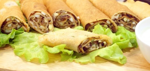 Блины с грибной начинкой