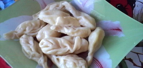 Вареники косичкой с картофельным пюре