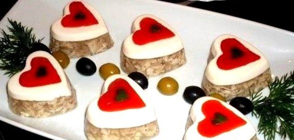 Заливное из курицы Сердце