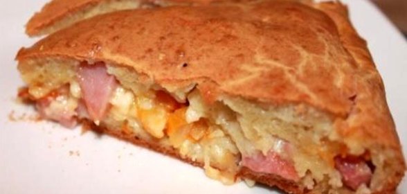 Сырный торт с ветчиной