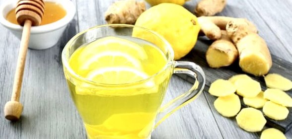 Зеленый чай с имбирем, лимоном и медом