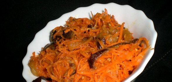 Синенькие с морковкой по-корейски