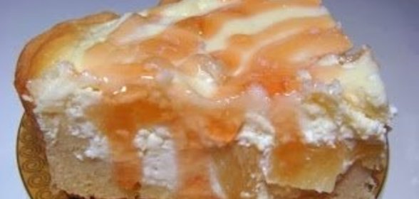 Творожный пирог с ананасами