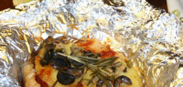 Горячая рыбная закуска с оливками
