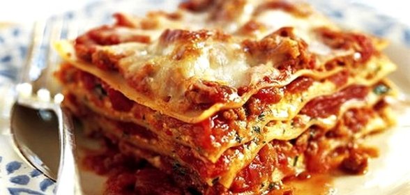 Лазанья с грибами и фаршем