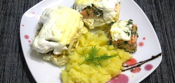 Горячая семга под снегом