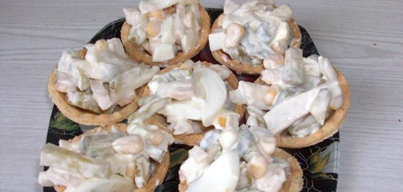 Тарталетки с кальмарами