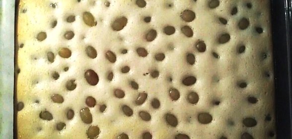 Творожная запеканка с виноградом (Weintraubenkuchen mit Quark)