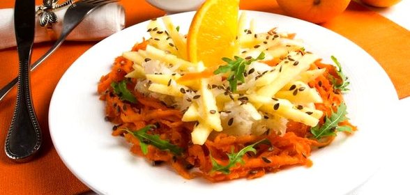 Салат из редьки с апельсиновым соусом