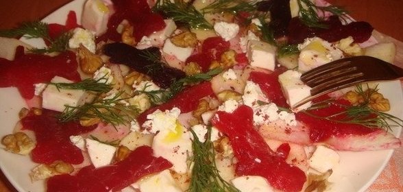 Винегрет с фасолью и грибами