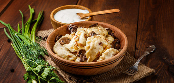 Вареники с картофелем и грибами