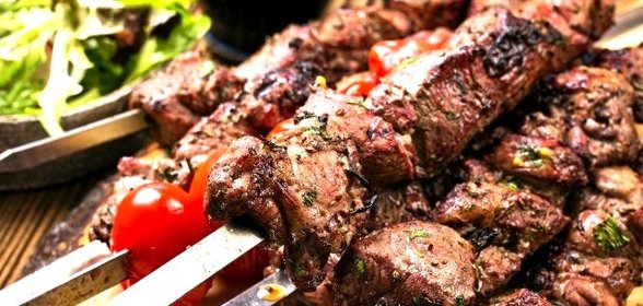 Шашлык из мраморной говядины