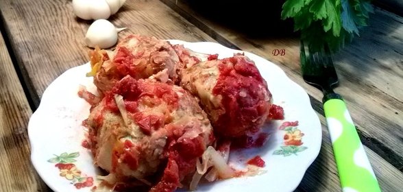 Ленивые голубцы с рисом и фаршем