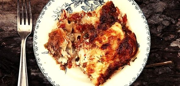 Лазанья с овощами и творогом