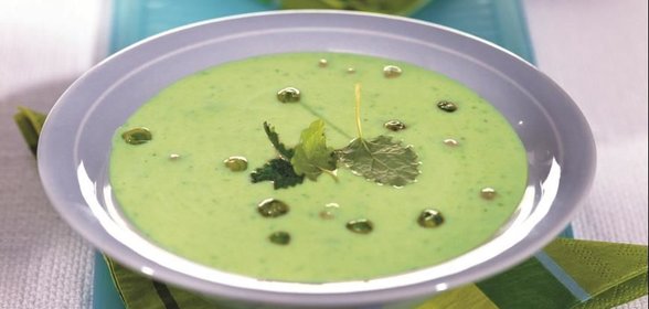 Суп-пюре из зеленого горошка