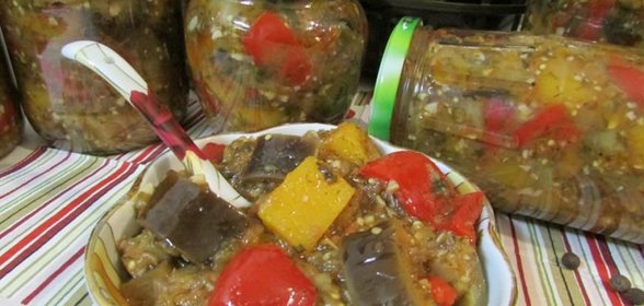 Закуска с баклажанами и тыквой