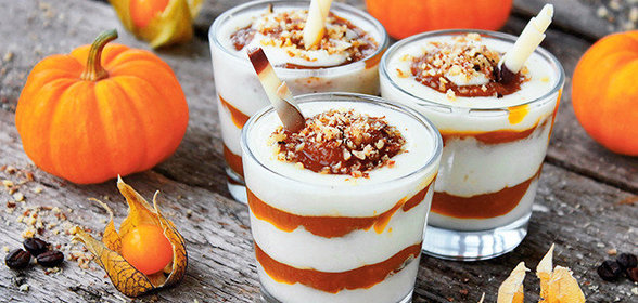 Парфе из кофейной тыквы с ромом и апельсином