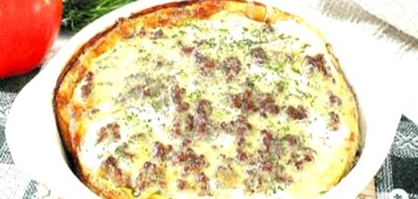 Мусака с фаршем и овощами