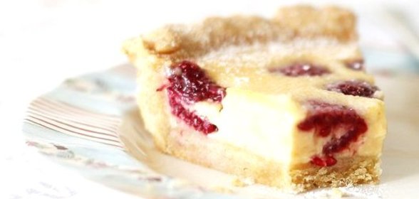 Малиновый пирог с белым шоколадом