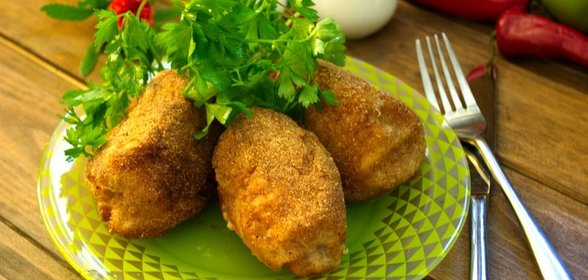 Котлеты по-киевски с грибами