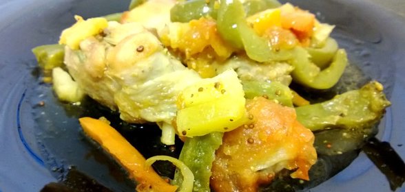 Курица с овощами в кисло-сладком соусе