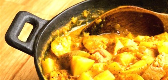 Жареный молодой картофель в специях по‑индийски