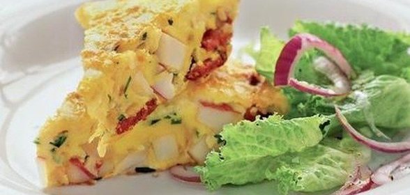 Испанский омлет с картофелем и чоризо