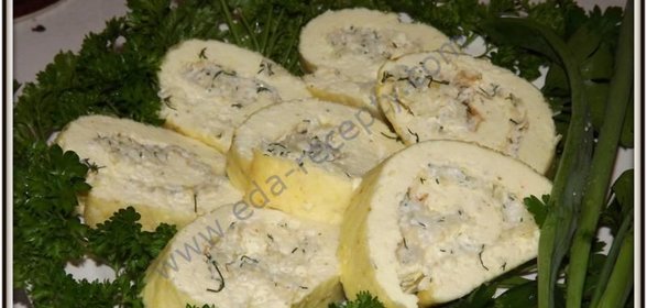 Рулет из майонеза и яиц