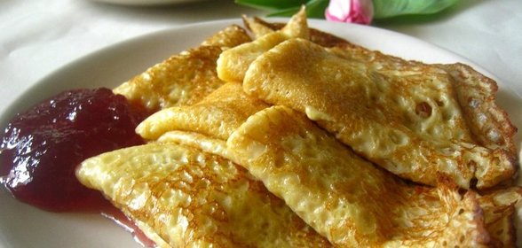 Заварные блины на молоке