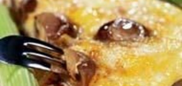 Омлет с луком и грибами