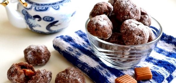 Шоколадное печенье с ирисками