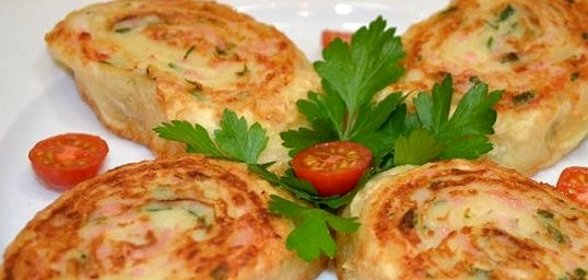 Рулеты из лаваша с картошкой